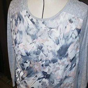 Floral and lace sweater